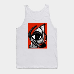 "I see you" - African Symbolic Surrealist Art - Red Tank Top